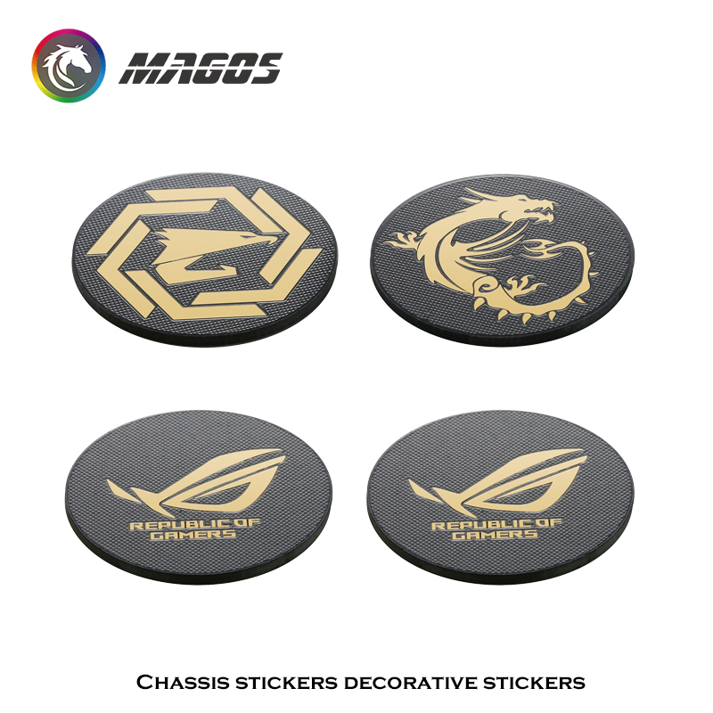 Gaming Accessories Rgb - 컴퓨터 케이스 팬 금속 스티커 ROG