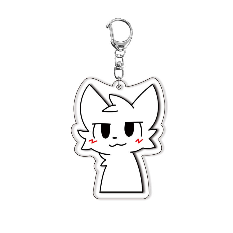 귀여운 흑백 고양이 소년 키스하는 모습 키링, 액세서리 - Gaming Accessories Storage 리뷰 및 가격