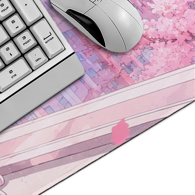 벚꽃 창문 아래의 흰 고양이 마우스 패드 게이밍 XL  - Gaming Mouse Pad Xl 리뷰 및 가격