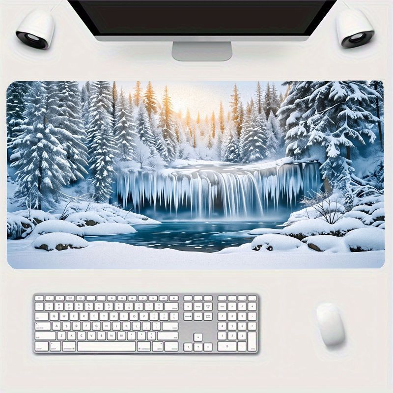 브랜드 겨울 설경 대형 마우스 패드 얼음 숲 테마 데스 - Gaming Accessories Brands 리뷰 및 가격