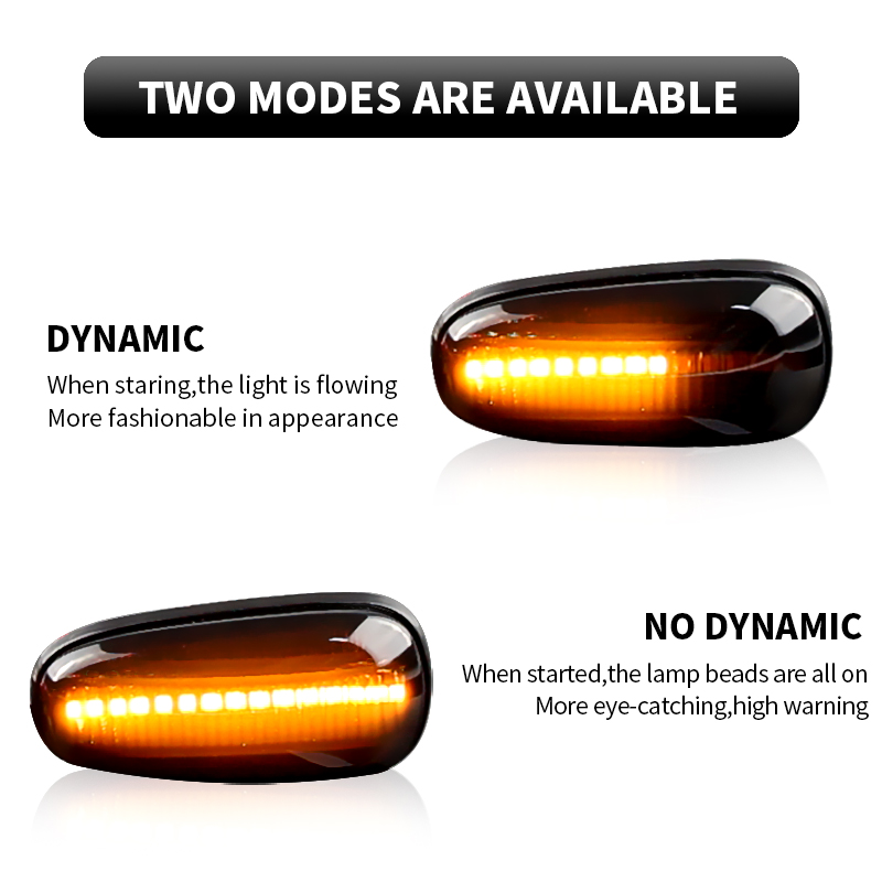 2PCS LED 다이나믹 사이드 마커 라이트 캔버스 오 - Gaming Accessories Storage 리뷰 및 가격